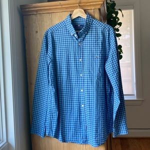 Vineyard Vines Long Sleeve Blue Check Classic Fit Tucker Shirt